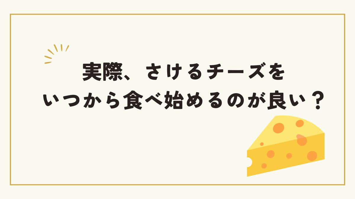 さけるチーズ何歳から