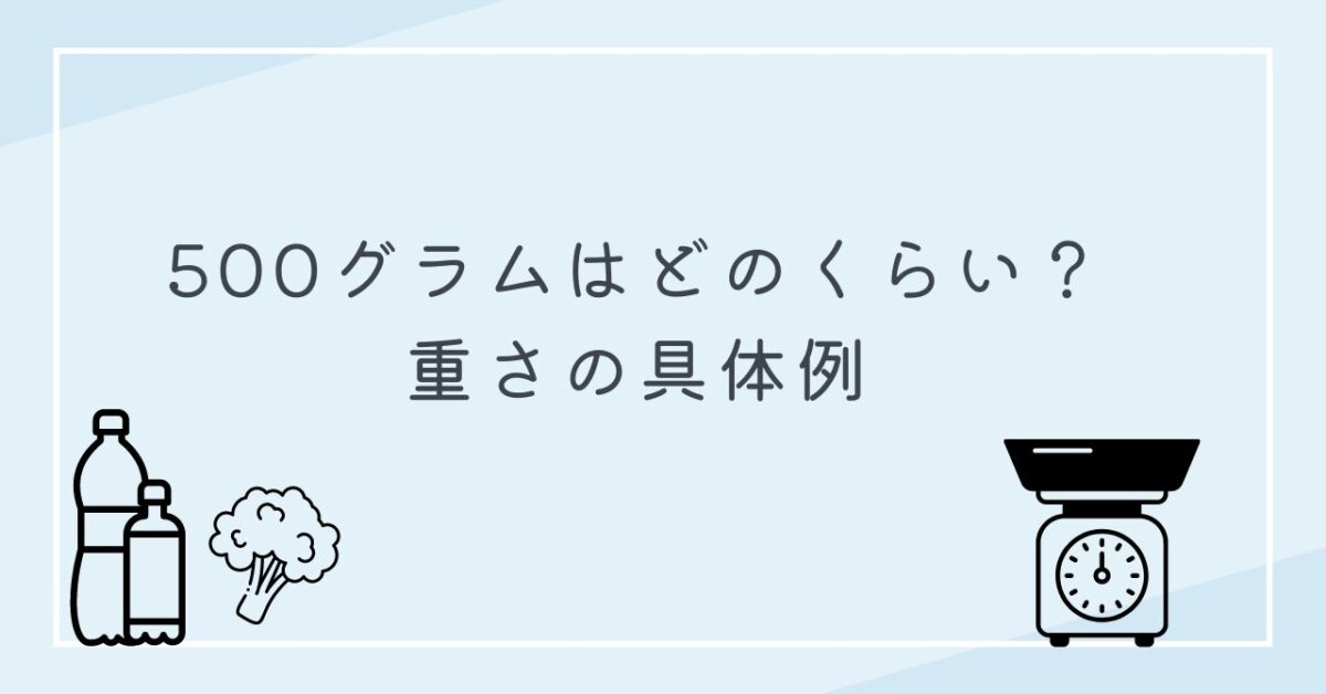 500グラムはどのくらい？重さの具体例